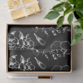 Zwarte Flotal Bird Fairycore Decoupage Tissuepapier (Geschenk)