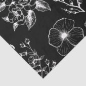 Zwarte Flotal Bird Fairycore Decoupage Tissuepapier (Detail)