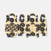 Zwarte fluweel bloemen Favor Box Bedankdoosjes (Uitgevouwen)