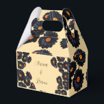 Zwarte fluweel bloemen Favor Box Bedankdoosjes<br><div class="desc">Zwart fluweel bloemen ontwerp.</div>