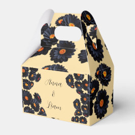 Zwarte fluweel bloemen Favor Box Bedankdoosjes