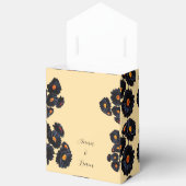 Zwarte fluweel bloemen Favor Box Bedankdoosjes (Open)