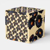 Zwarte fluweelbloemen bedankdoosjes (Achterkant)