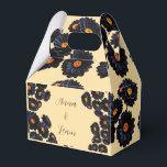 Zwarte fluwelen bloemen Favoriet Box Bedankdoosjes<br><div class="desc">Zwart fluweel bloemen ontwerp.</div>