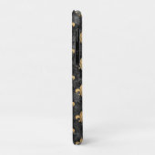 Zwarte Fluwelen Fleur De Lis Mardi Gras Orleans Case-Mate iPhone Case (Achterkant/links)