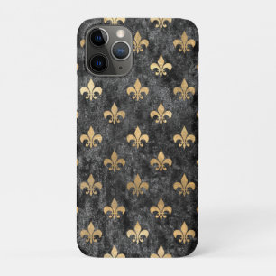 Zwarte Fluwelen Fleur De Lis Mardi Gras Orleans Case-Mate iPhone Case