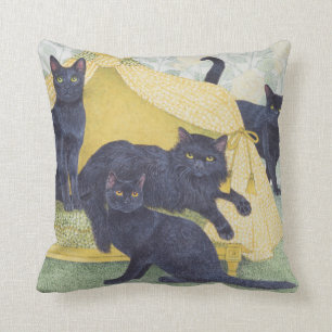 Zwarte fluwelen kussen