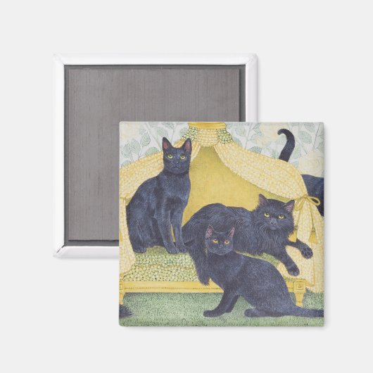 Zwarte fluwelen magneet (Voorkant / Achterkant)