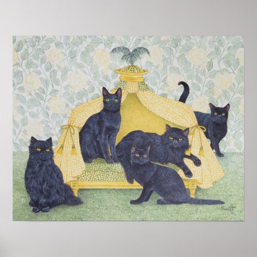 Zwarte fluwelen poster (Voorkant)