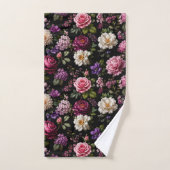 Zwarte Fluwelen Roos Bad Handdoek (Handdoek)