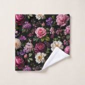 Zwarte Fluwelen Roos Bad Handdoek (Wasdoekje)