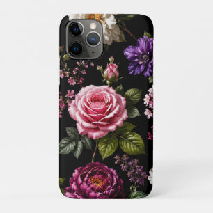 Zwarte Fluwelen Roos Case-Mate iPhone Case