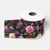 Zwarte Fluwelen Roos Grosgrain Lint (Spoel)