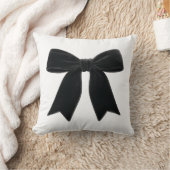 Zwarte Fluwelen Strik Elegant Chic Trend Kussen (Deken)