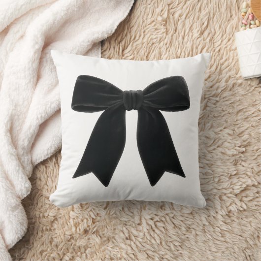 Zwarte Fluwelen Strik Elegant Klasse Trend Kussen (Deken)