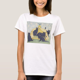 Zwarte fluwelen t-shirt