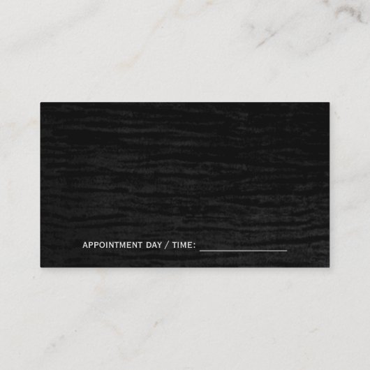 Zwarte Fluwelen Visitekaartje (Achterkant)