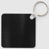 Zwarte Folie Drieletter Monogram Sleutelhanger (Achterkant)