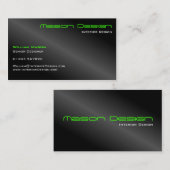 Zwarte Folie en een minimaal groen Visitekaartje (Voorkant / Achterkant)