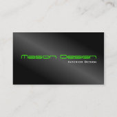 Zwarte Folie en een minimaal groen Visitekaartje (Achterkant)