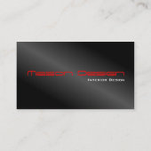 Zwarte Folie en minimaal rood Visitekaartje (Achterkant)