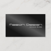Zwarte Folie Modern Minimalistisch Visitekaartje (Achterkant)