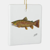 Zwarte Forel zwemmend Keramisch Ornament (Rechts)
