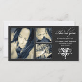 ZWARTE FORMELE COLLAGE | BRUILOFT BEDANKT KAART (Voorkant)