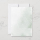 Zwarte formele minimale Eucalyptus Wedding RSVP-Ka RSVP Kaartje (Achterkant)