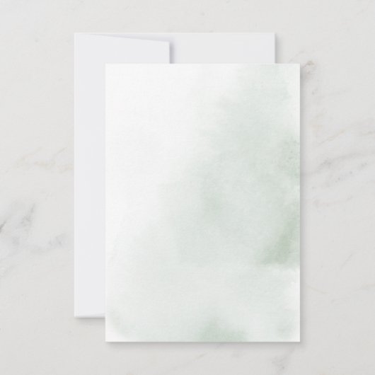 Zwarte formele minimale Eucalyptus Wedding RSVP-Ka RSVP Kaartje (Achterkant)