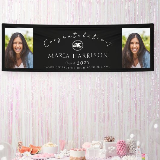 Zwarte foto Afstuderen Banner