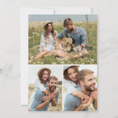Zwarte Foto Boho Save The Date Plat Kaart (Achterkant)