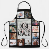 Zwarte foto collage vaders dag Apron Schort (Voorkant)