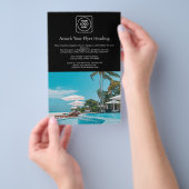 Zwarte foto flyer | Aangepaste stijlvolle moderne  (Hand)