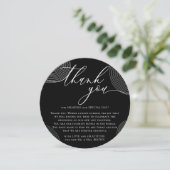 Zwarte Foto Geometrische Viering Bedankt Feestdagenkaart (Staand voorkant)