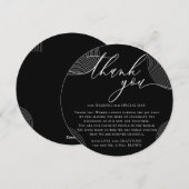 Zwarte Foto Geometrische Viering Bedankt Feestdagenkaart (Voorkant / Achterkant)