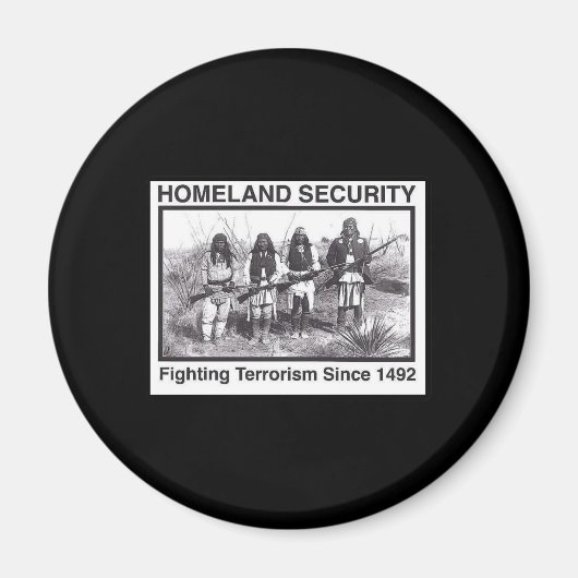 Zwarte Foto Indiase Homeland Security Magneet (Voorkant)