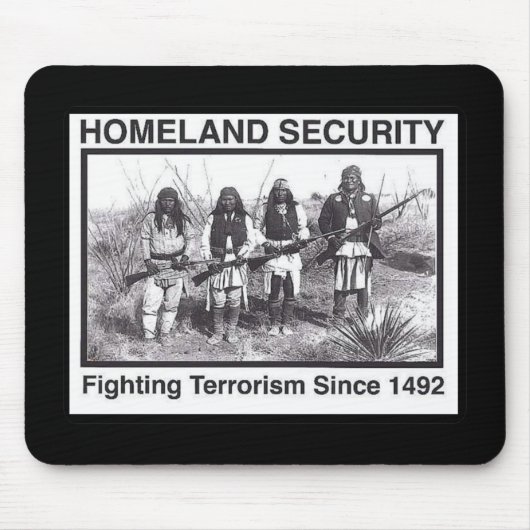 Zwarte Foto Indiase Homeland Security Muismat (Voorkant)