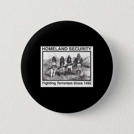Zwarte Foto Indiase Homeland Security Ronde Button 5,7 Cm (Voorkant)