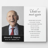 Zwarte foto met herdenkingsgedicht tot we elkaar w fotoplaat (Voorkant)