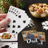 Zwarte foto met script Vader opgericht Pokerkaarten (Insitu)