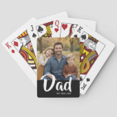 Zwarte foto met script Vader opgericht Pokerkaarten (Achterkant)