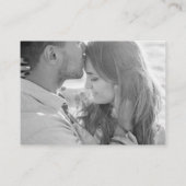 Zwarte Foto QR Code Trouwkaart Mini RSVP Notitiekaartje (Achterkant)