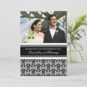 Zwarte foto uitnodiging 1ste verlichting feest (Staand voorkant)