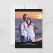 Zwarte Foto Verticaal - 3x5 Save the Date (Achterkant)