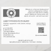 Zwarte Fotocollage Logo Professionele Fotograaf Flyer (Achterkant)