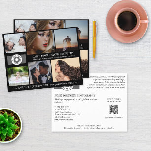 Zwarte Fotocollage Logo Professionele Fotograaf Flyer