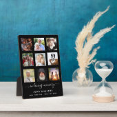 Zwarte fotocollage rouwbetuiging fotoplaat (Zijkant)