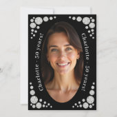 Zwarte fotodiamanten verjaardag kaart (Voorkant)