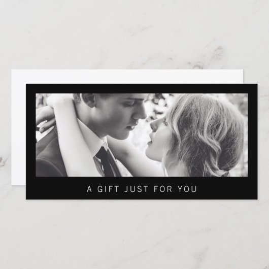 Zwarte Fotograaf Fotografie Cadeaubon (Voorkant / Achterkant)